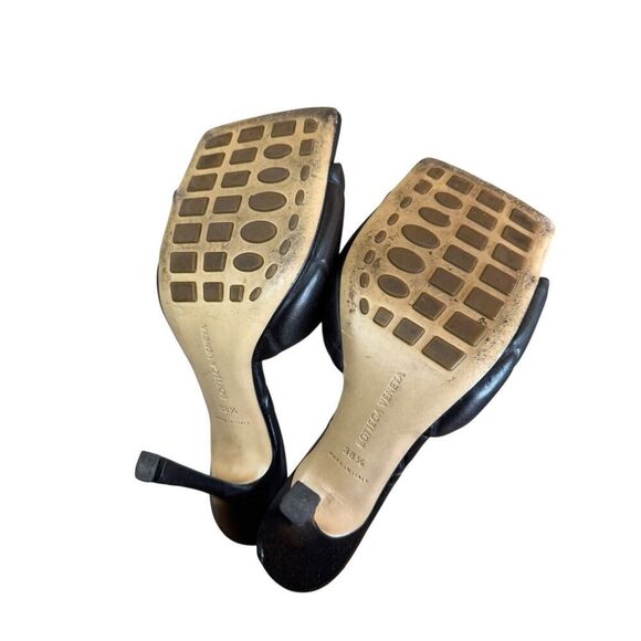 Bottega Veneta Lido 90 Black Quilted Leather Sandals Heels Size 38.5 - Picture 11 of 12